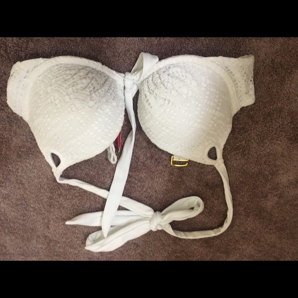 34a push up Victoria secret swim top bikini white